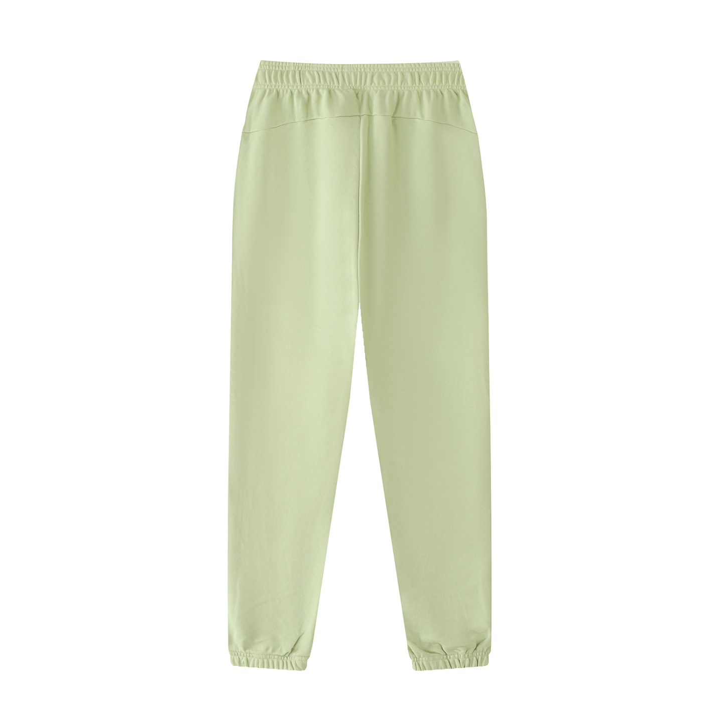 Light green sweatpants on a white background