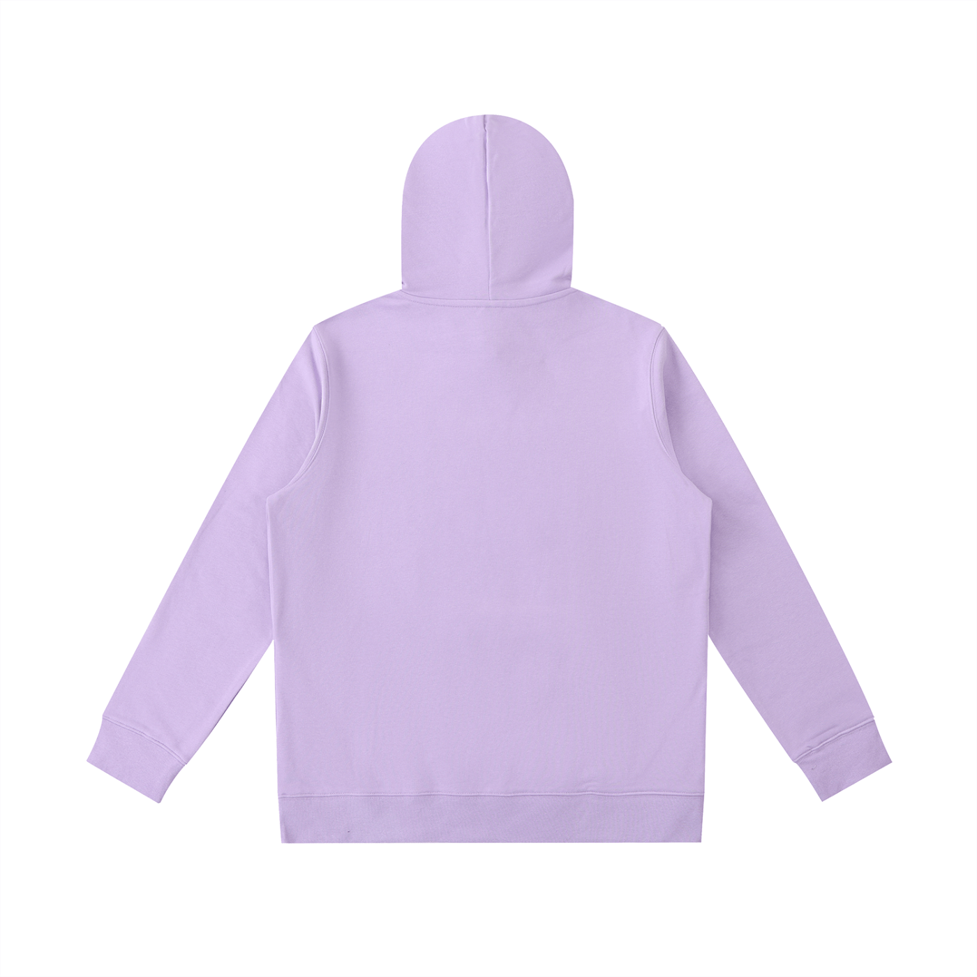 Lavender hoodie on a white background