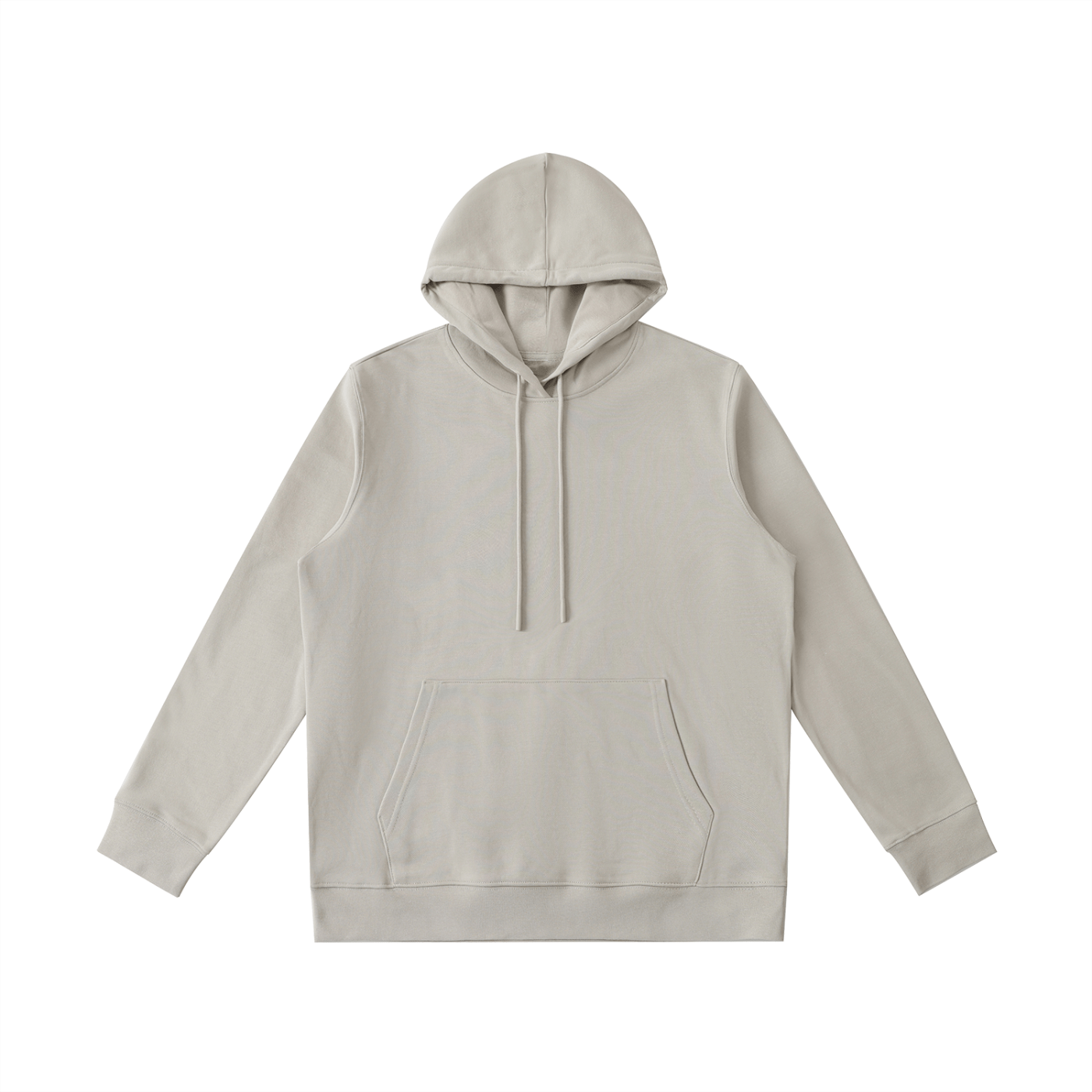 Beige hoodie on a white background
