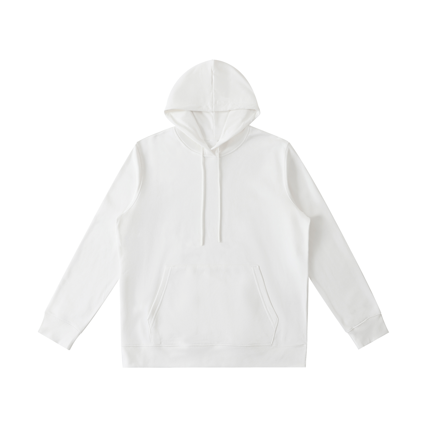 White hoodie on a white background