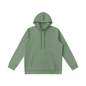 Green hoodie on a white background