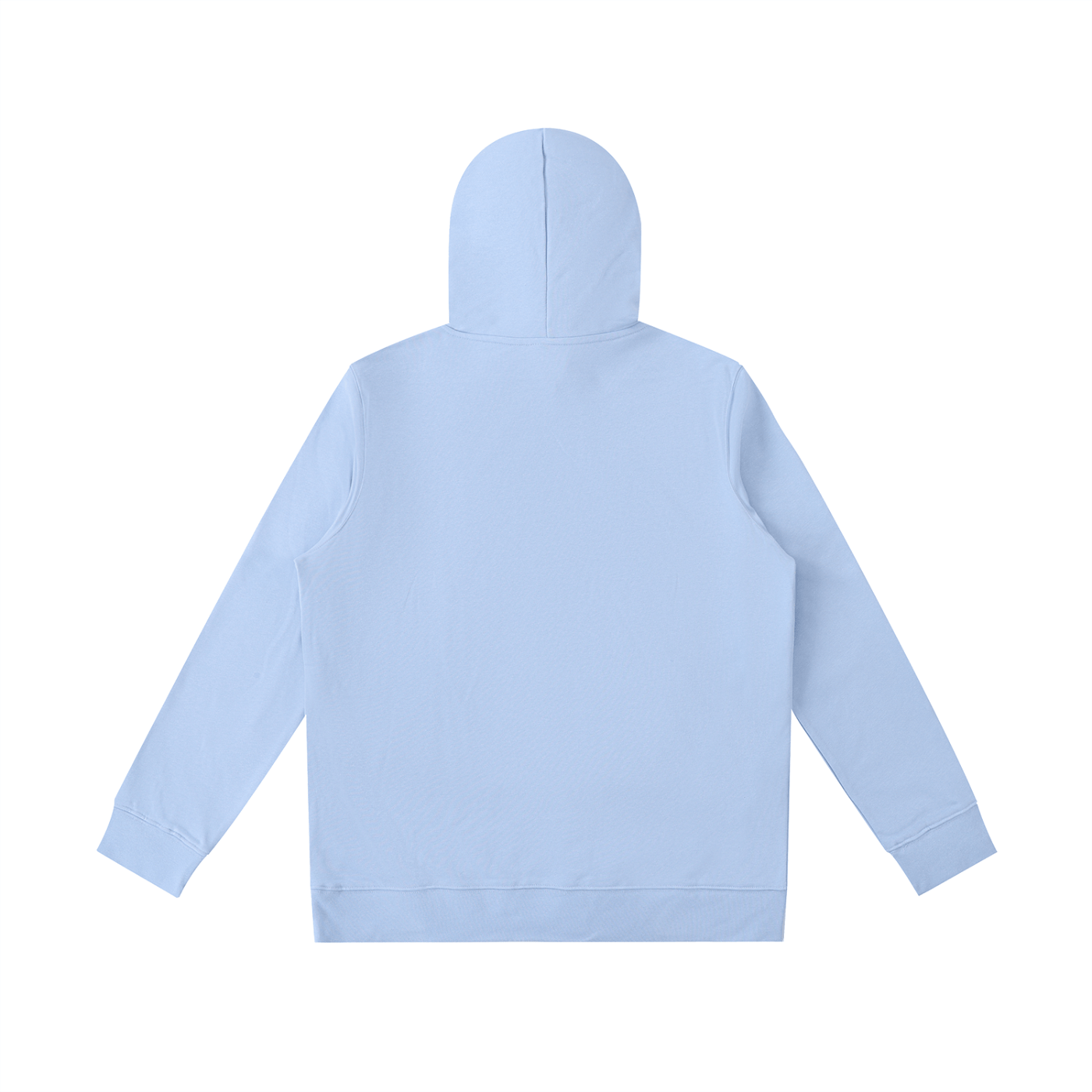 Light blue hoodie on a white background