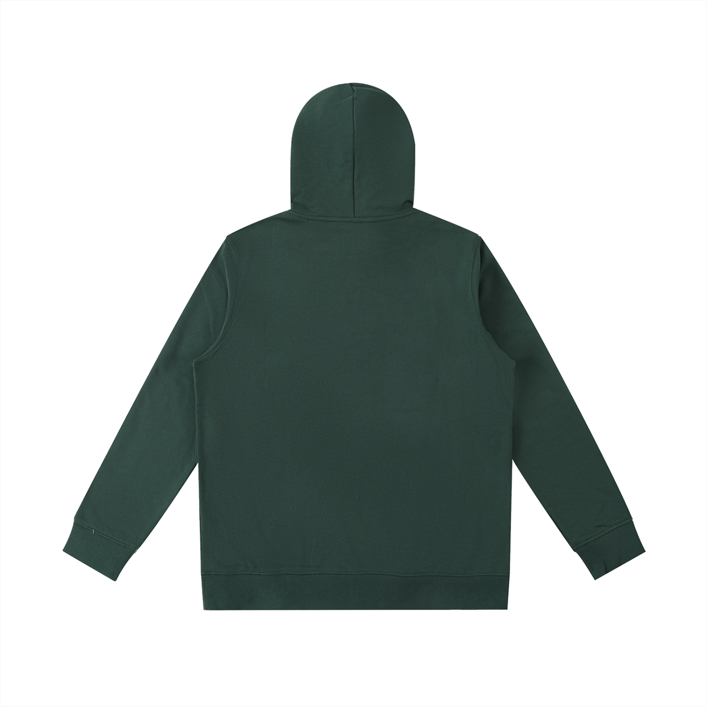 Green hoodie on a white background