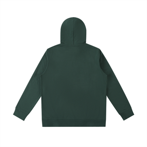 Green hoodie on a white background