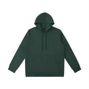 Green hoodie on a white background