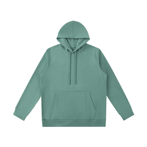 Green hoodie on a white background