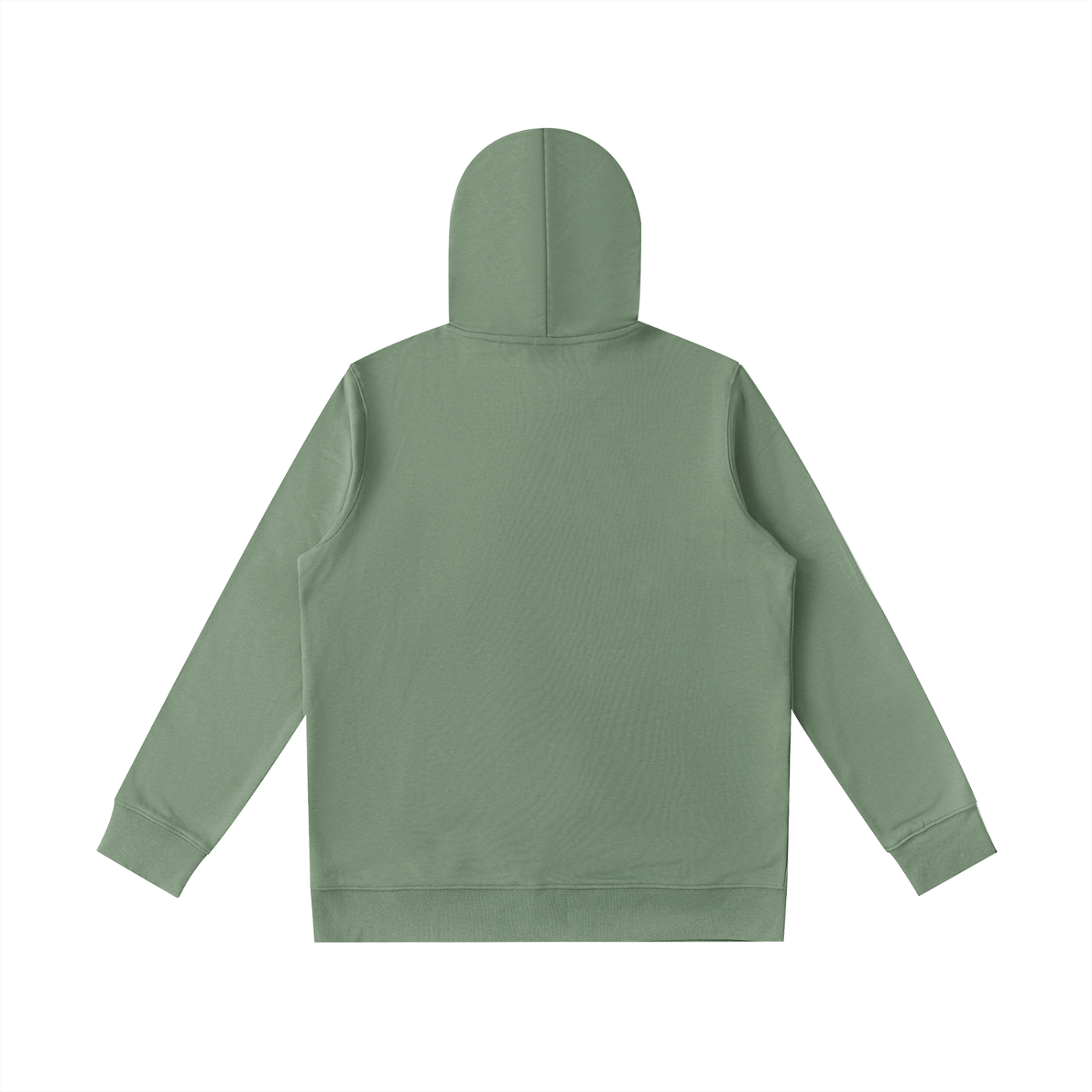 Green hoodie on a white background