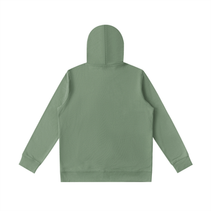 Green hoodie on a white background