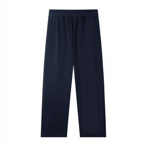 Navy blue pants on a white background