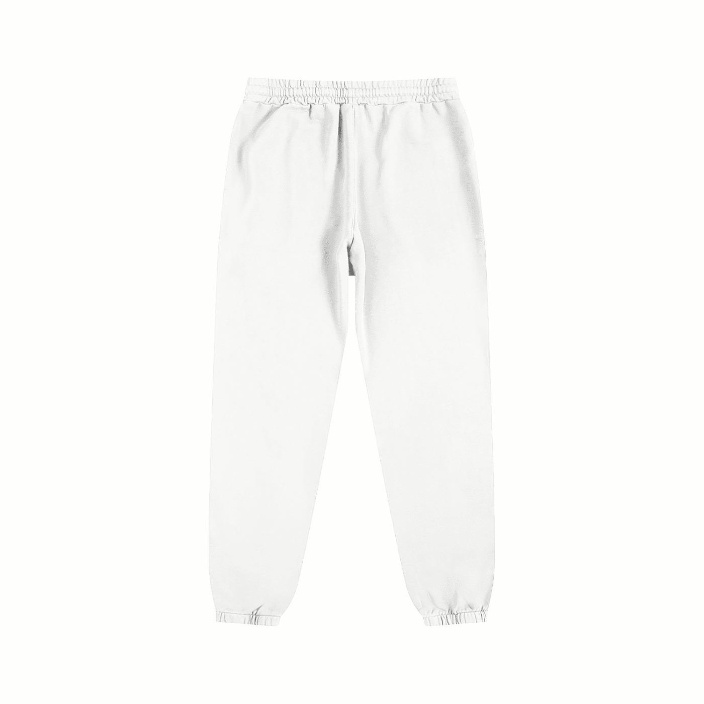White sweatpants on a white background