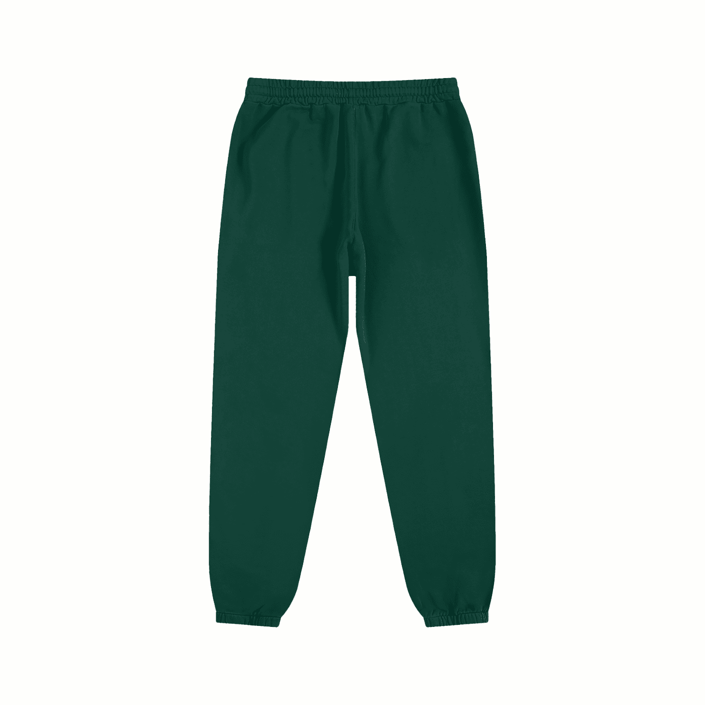 Green sweatpants on a white background