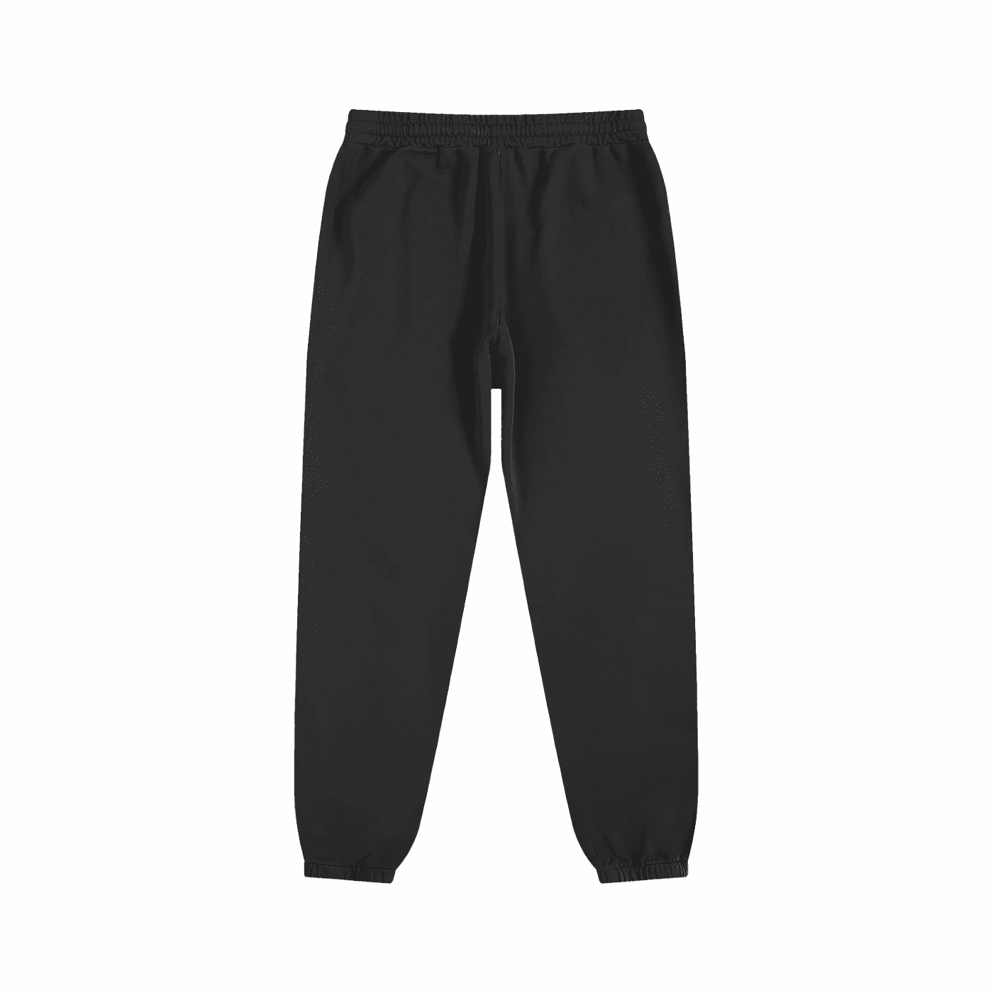 Black sweatpants on a white background