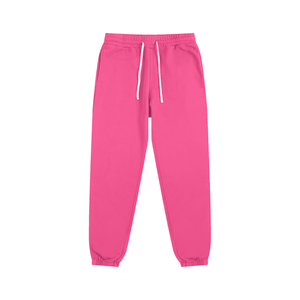 Pink sweatpants on a white background
