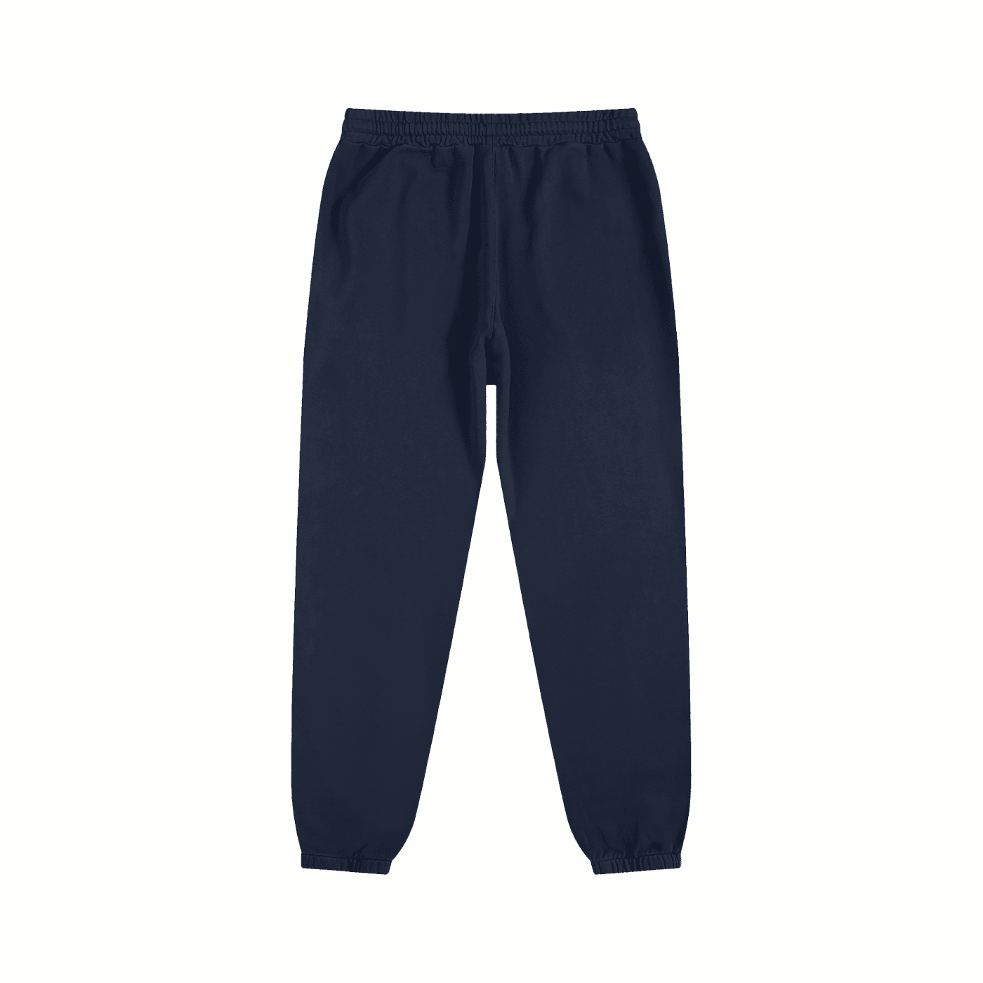Navy blue sweatpants on a white background