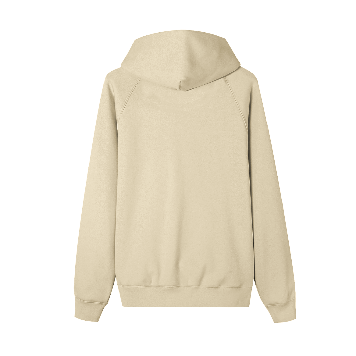Beige hoodie on a white background