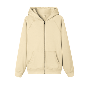 Beige hoodie on a white background