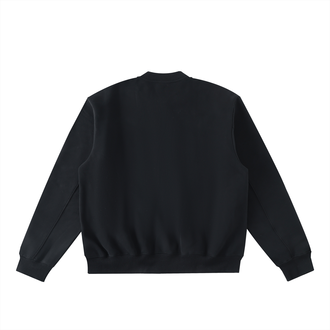 Black sweatshirt on a white background