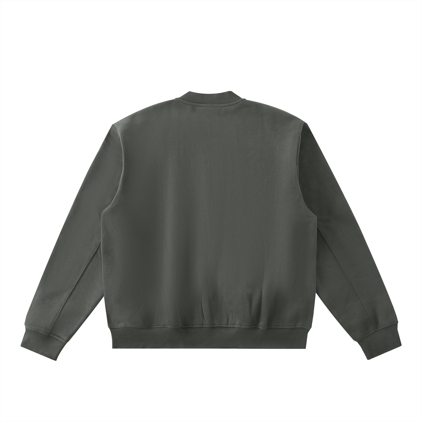 Dark gray sweatshirt on a white background