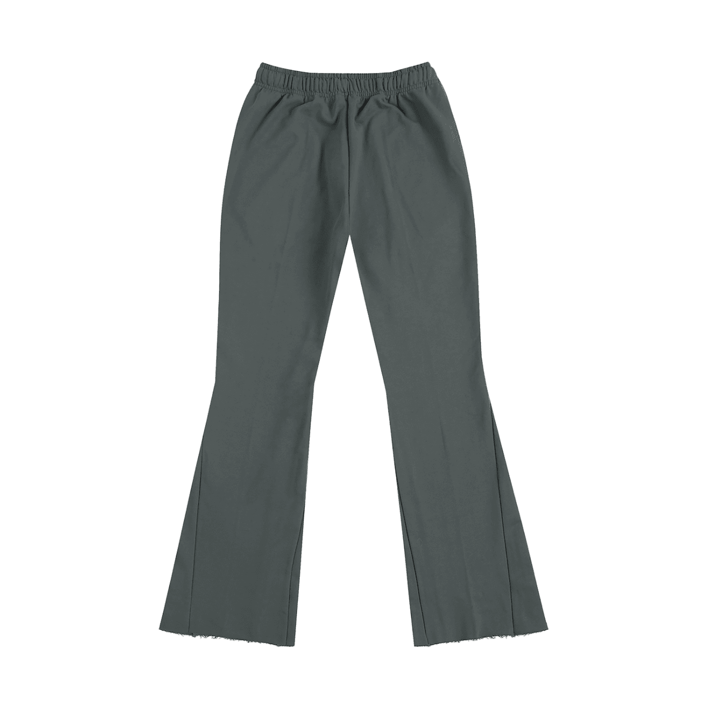 Dark gray flared pants on a white background