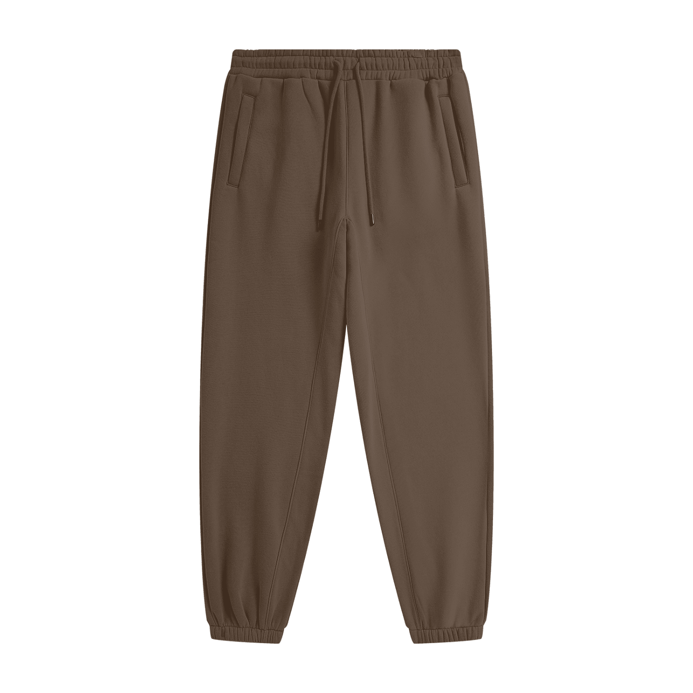Brown sweatpants on a white background