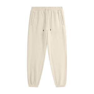 Beige sweatpants on a white background