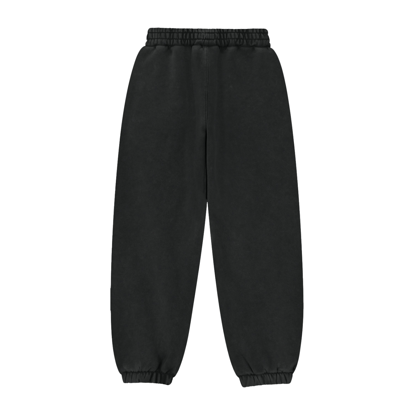 Black sweatpants on a white background