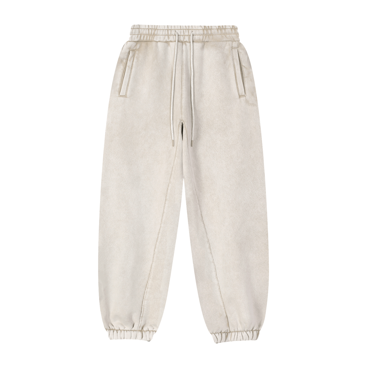 Beige sweatpants on a white background