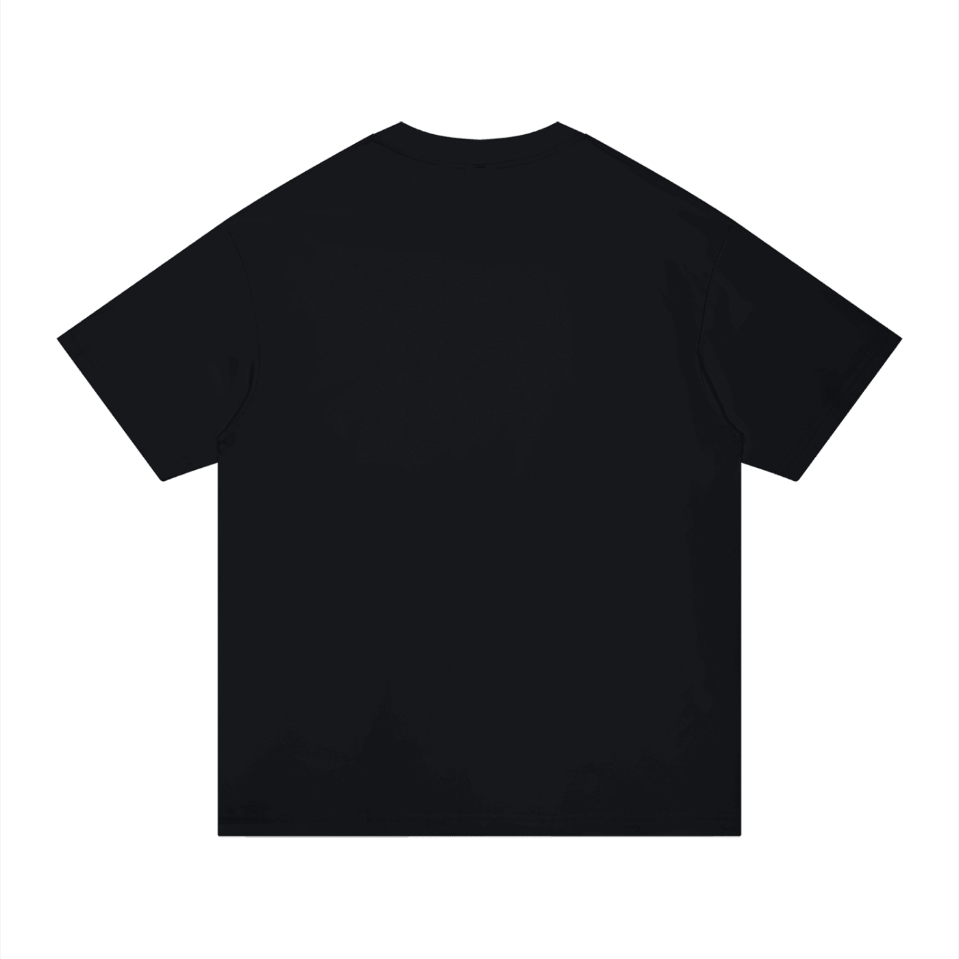 A black short-sleeve crewneck t-shirt shown from the back, featuring a small, subtle black 'product10' logo printed on the upper back, set against a plain white background.