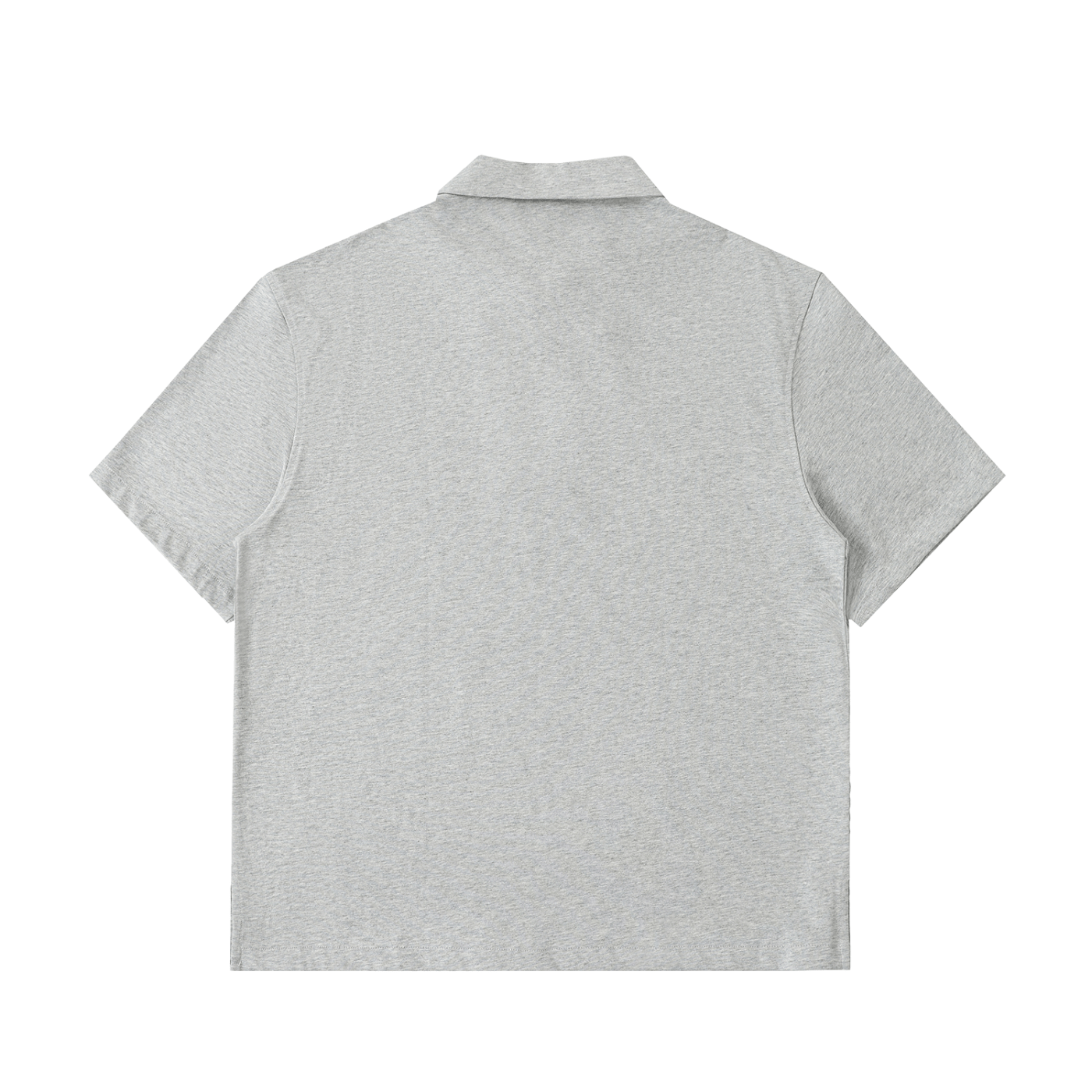 Gray polo shirt on a white background