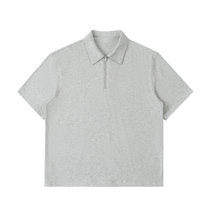Gray polo shirt on a white background