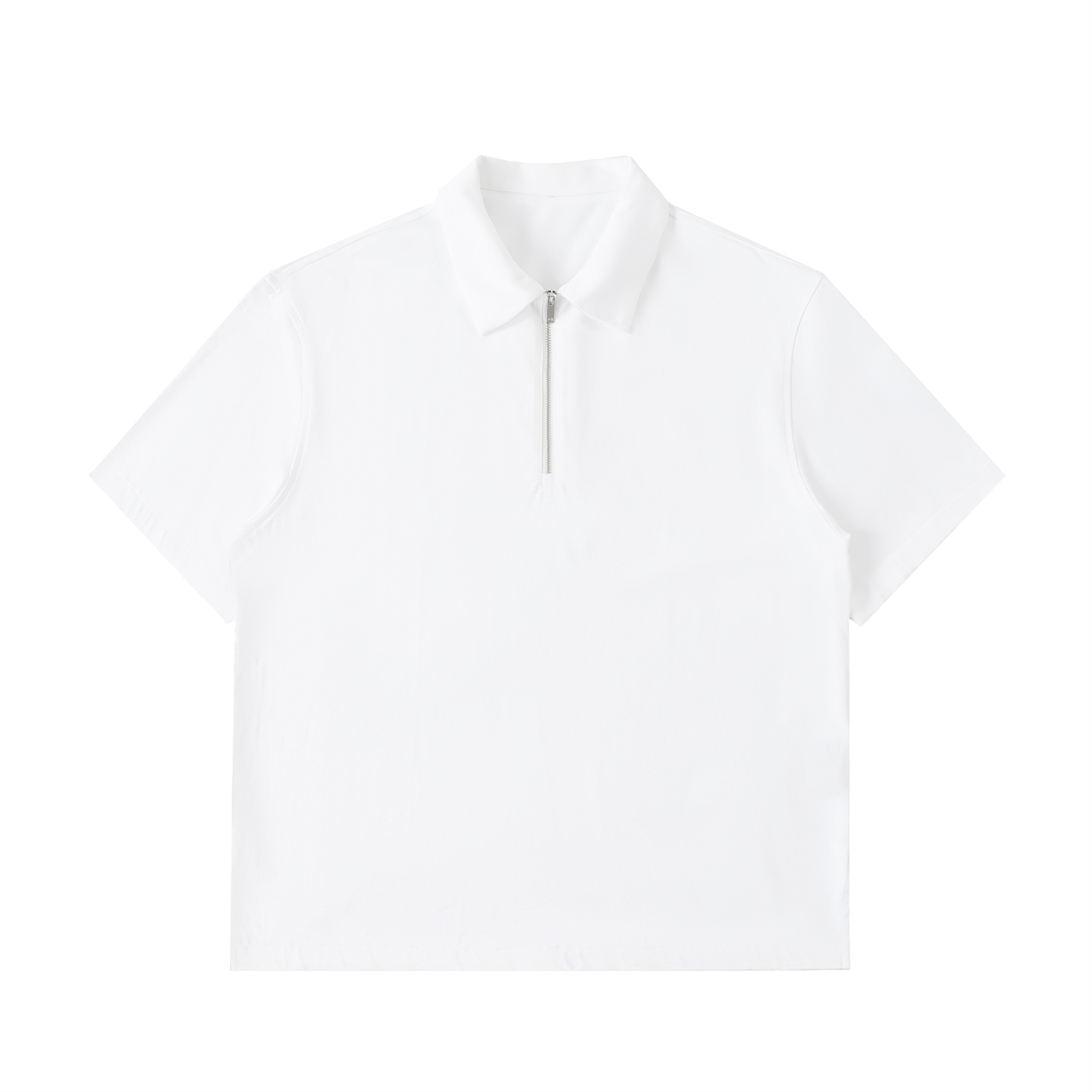 White zip-up hoodie on a white background