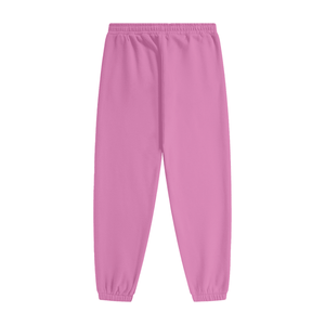 Pink sweatpants on a white background