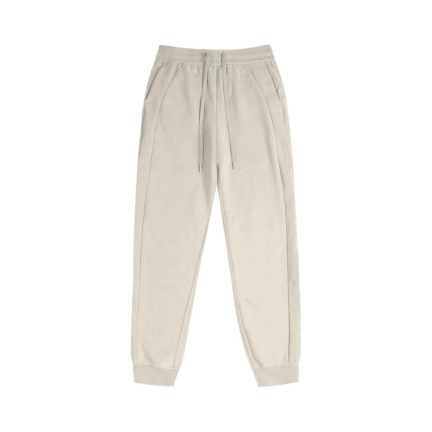 Beige sweatpants on a white background