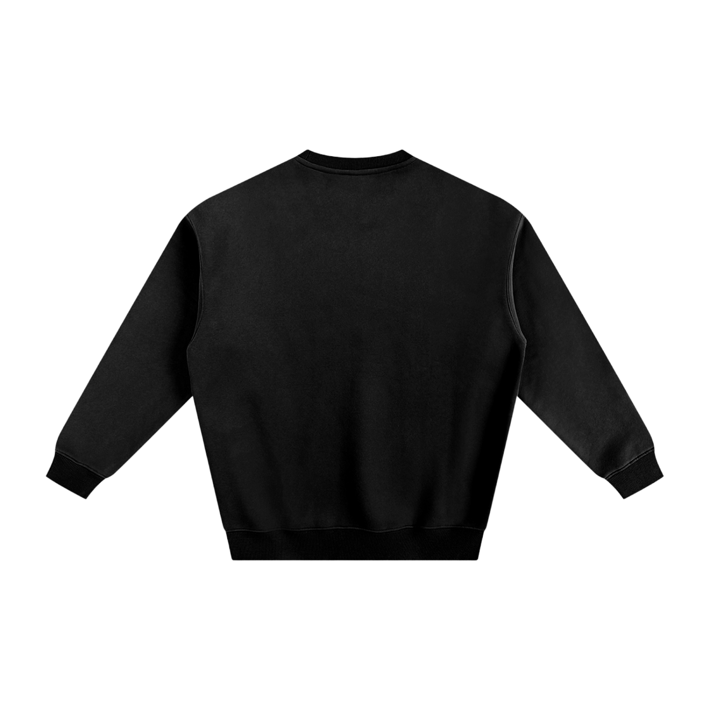 Black sweatshirt on a white background