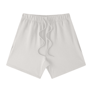 White shorts with a logo on a white background
