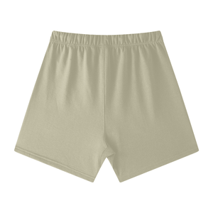 Beige shorts on a white background