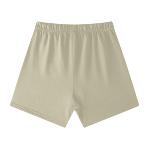 Beige shorts on a white background