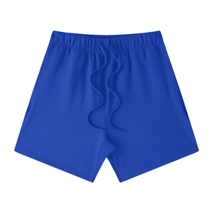 Blue shorts on a white background