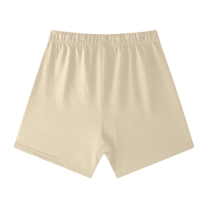 Beige shorts on a white background