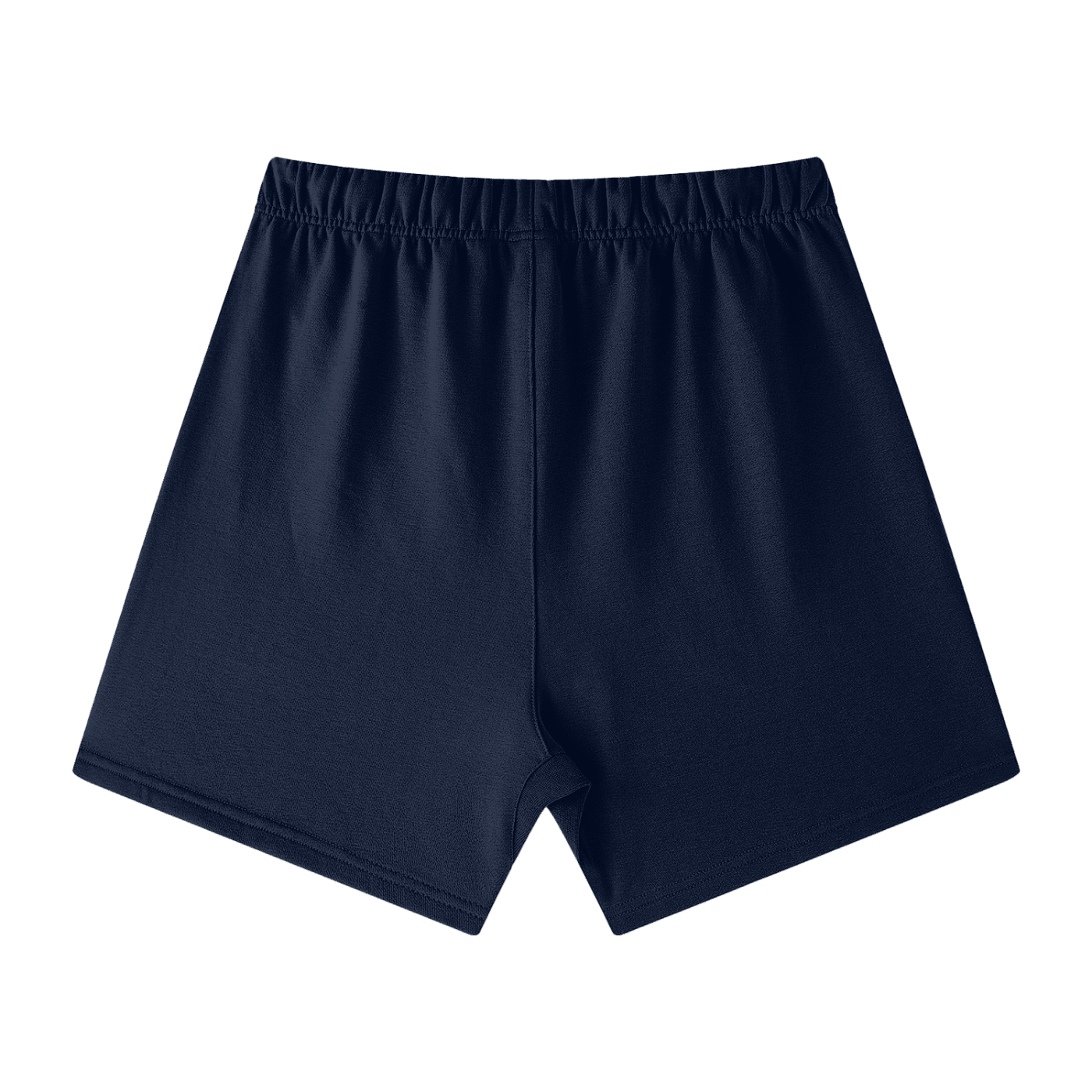 Navy blue shorts on a white background