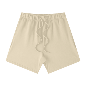 Beige shorts on a white background
