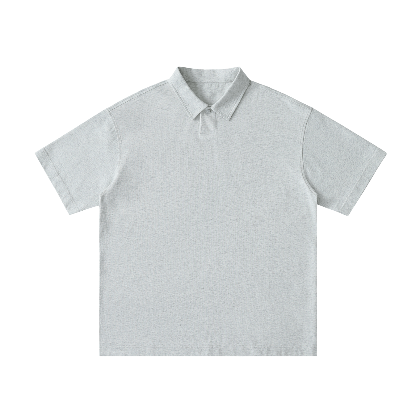 Light gray polo shirt on a white background