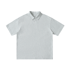 Light gray polo shirt on a white background