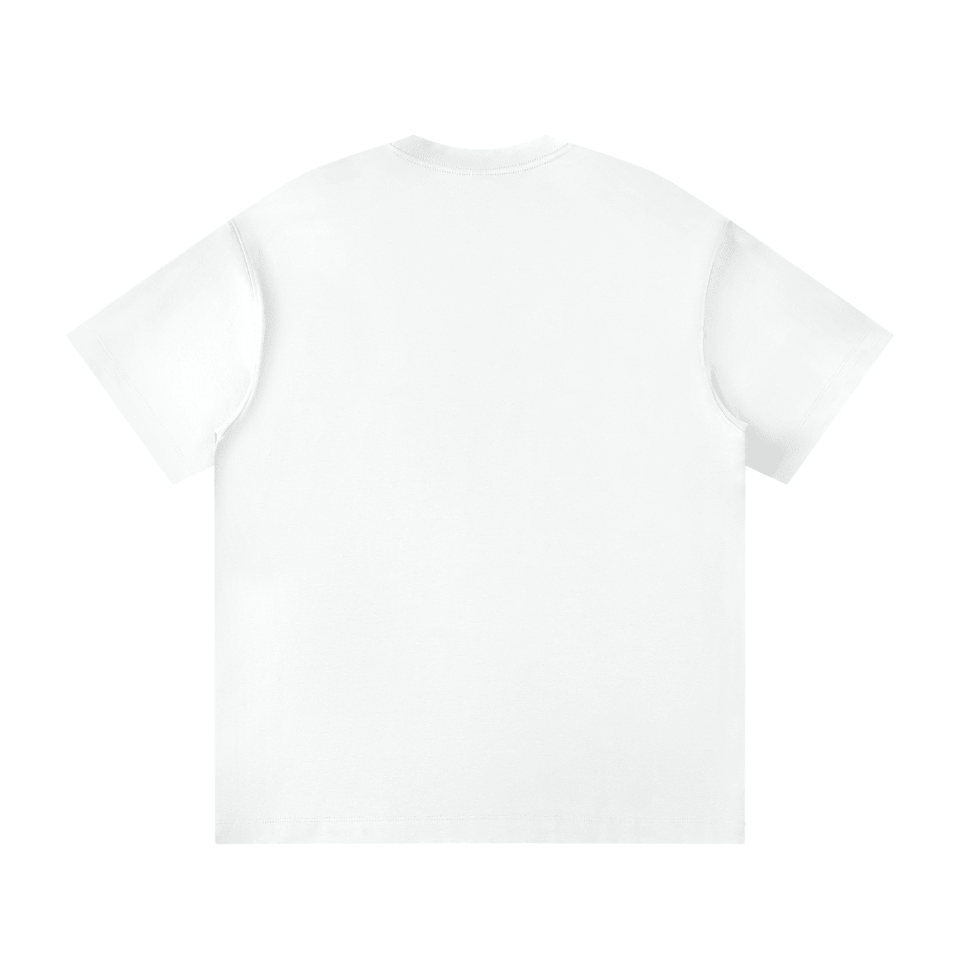 Plain white t-shirt on a light gray background