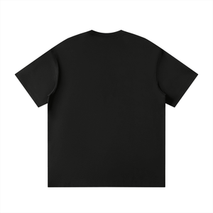 Black t-shirt on a white background
