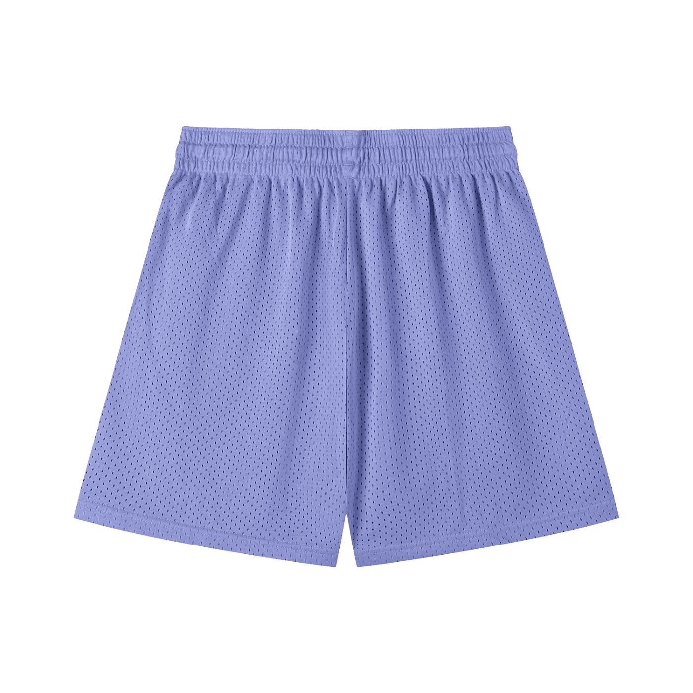Purple shorts with a textured pattern on a white background