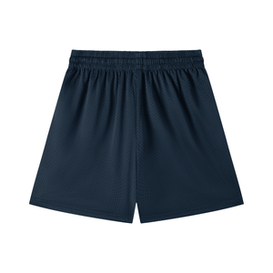 Navy blue shorts on a white background