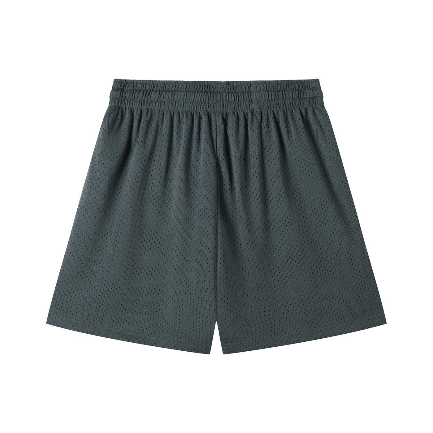 Dark gray shorts on a white background