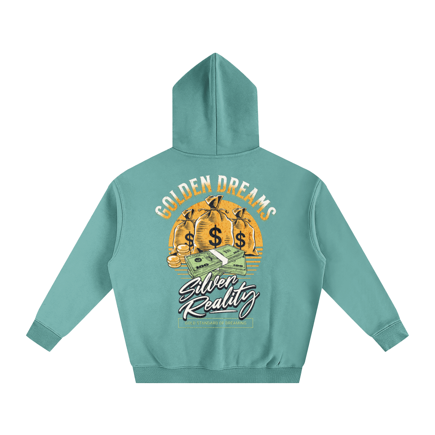 Teal Oversized Golden Dreams Hoodie
