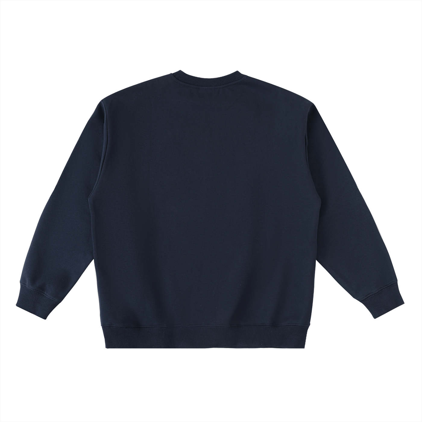 Navy blue sweatshirt on a white background